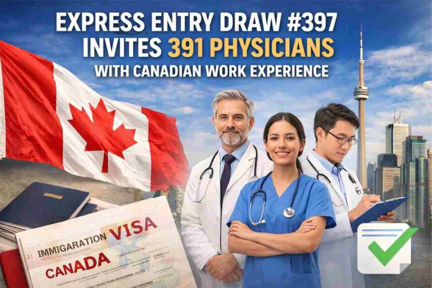 Express Entry Draw #397 Invites 391 Physicians with Canadian Work Experience- ImmigCanada Express Entry Draw #397