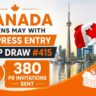 Express Entry PNP Draw #415