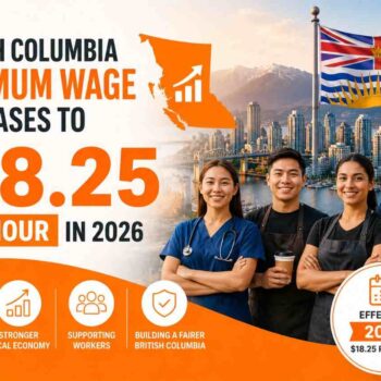British Columbia Minimum Wage Increases to $18.25 Per Hour in 2026- ImmigCanada British Columbia Minimum Wage Increases