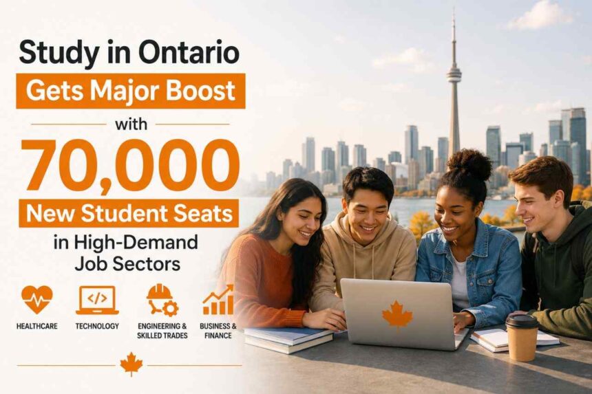 Study in Ontario Gets Major Boost with 70,000 New Student Seats in High-Demand Job Sectors- ImmigCanada Study in Ontario