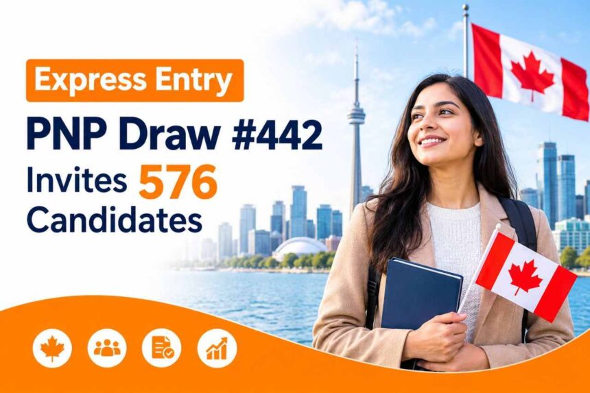 Express Entry PNP Draw #442 Invites 576 Candidates- ImmigCanada Express Entry PNP Draw #442