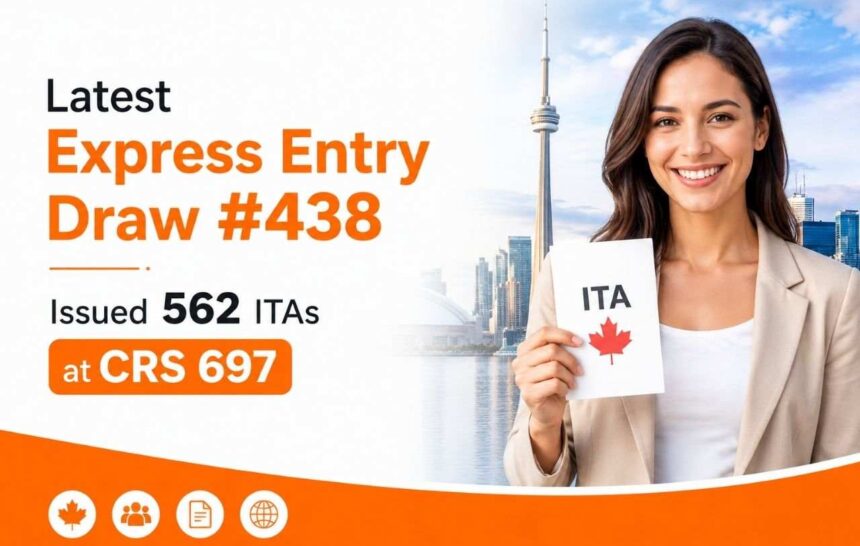 Latest Express Entry Draw #438 Issued 562 ITAs at CRS 697- ImmigCanada Express Entry Draw #438